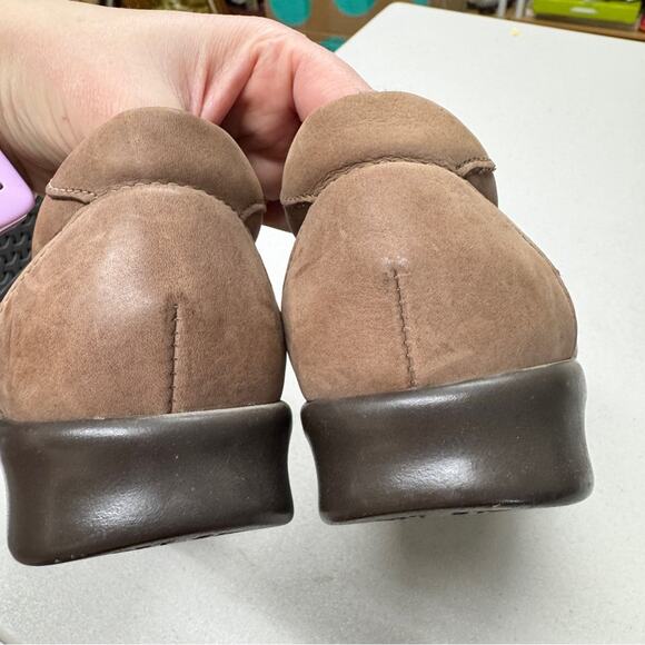 SAS Brown Leather Mary Jane Flats Shoes Womens 9.5 Comfort Classic Slip On - Picture 7 of 7